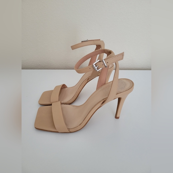 Vince Camuto Tan Saprenda Open Toe Heels Size 5 1/2 - Picture 3 of 6